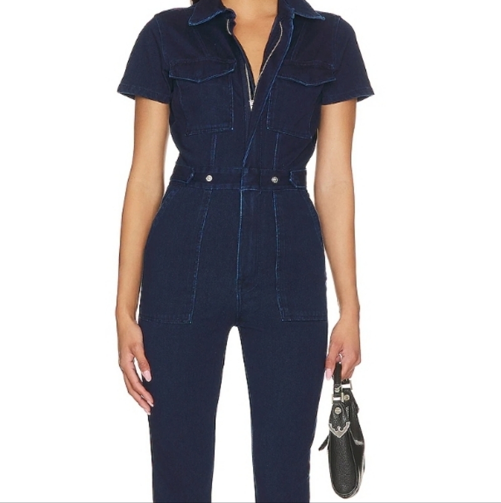 Good American FIT for Success denim jumpsuit